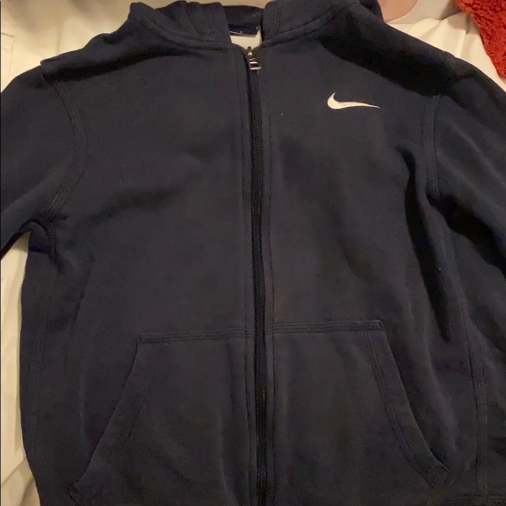 blue nike zip up jacket